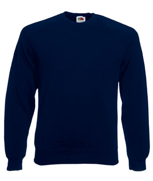 FELPA RAGLAN CLASSIC ( FRUIT OF THE LOOM ) blu notte